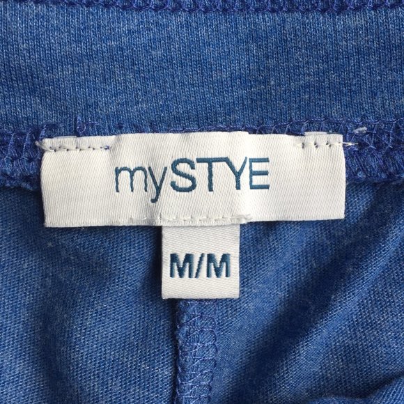 Blue athletic cotton blend skort with pockets - size M - Picture 4 of 8